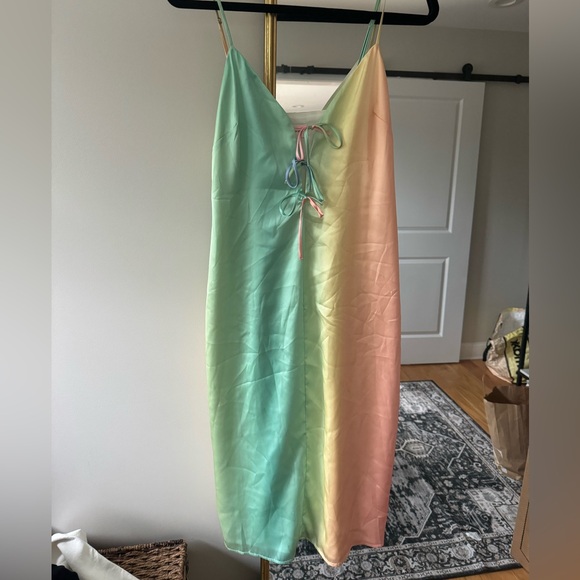 Song of Style Midi Satin Dress - Picture 2 of 5